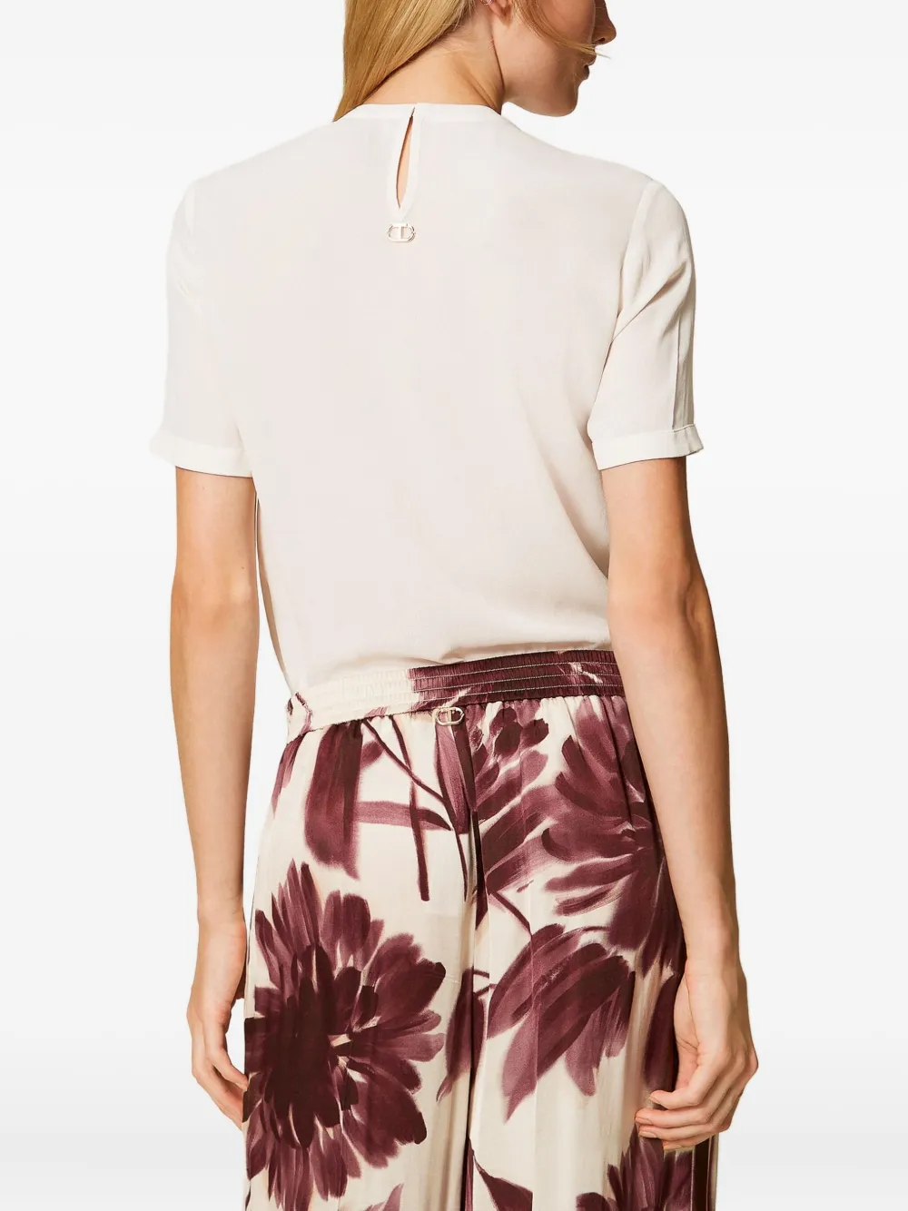 Twinset Keyhole-neckline Blouse In White