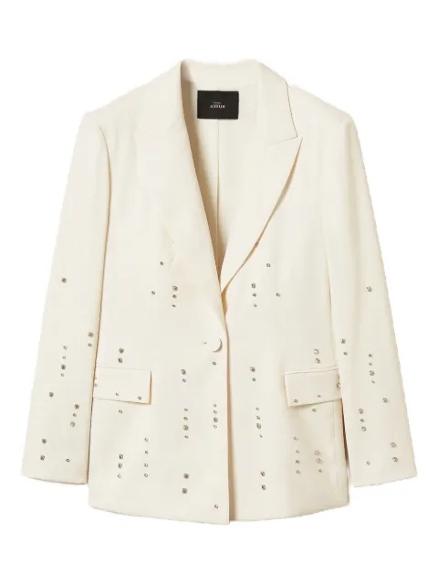 TWINSET crystal-embellished single-breasted blazer