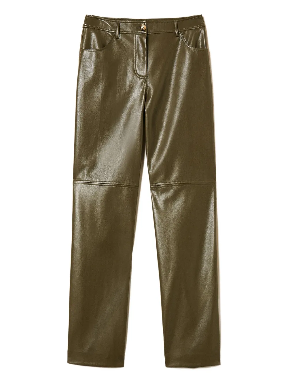 TWINSET Broek met vlakken en ritssluiting Groen