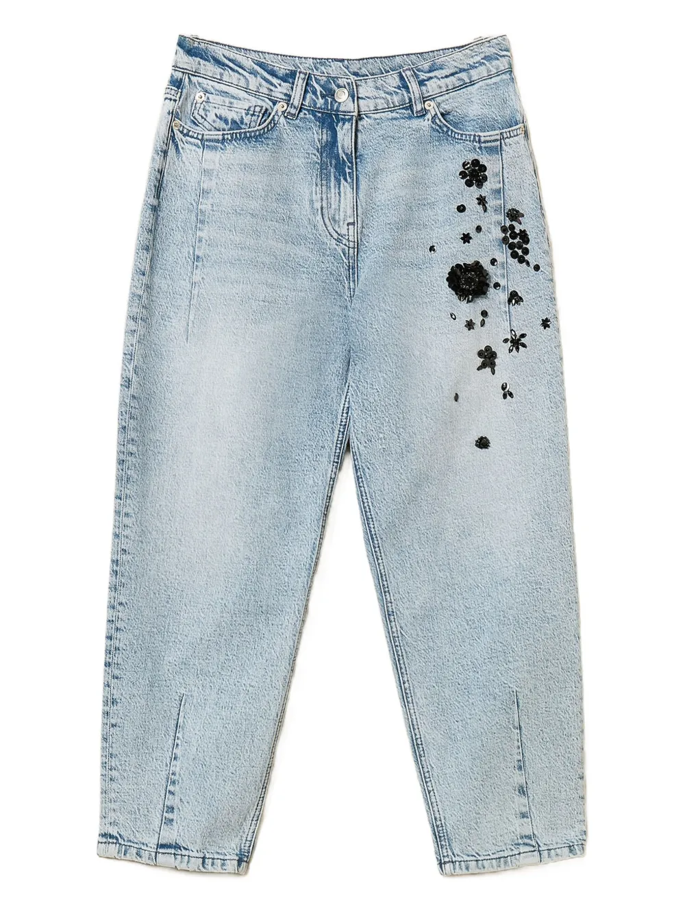 TWINSET Denim jeans met pailletten Blauw