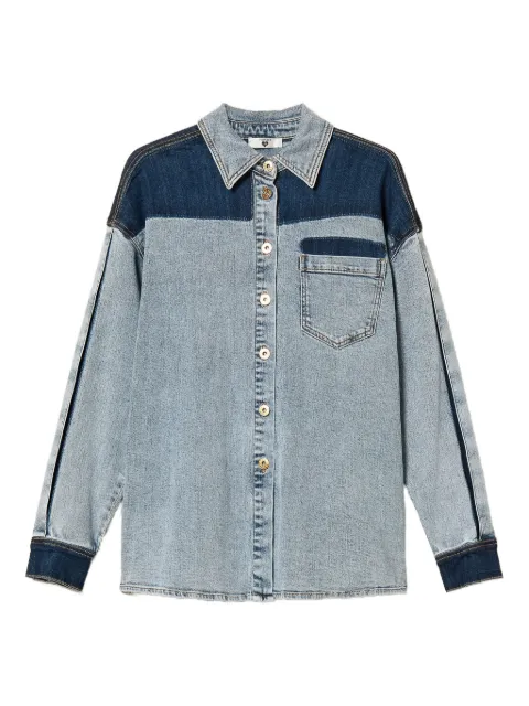 TWINSET two-tone denim shirt