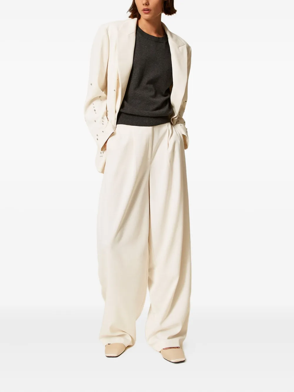 TWINSET Broek met zijzak - Wit
