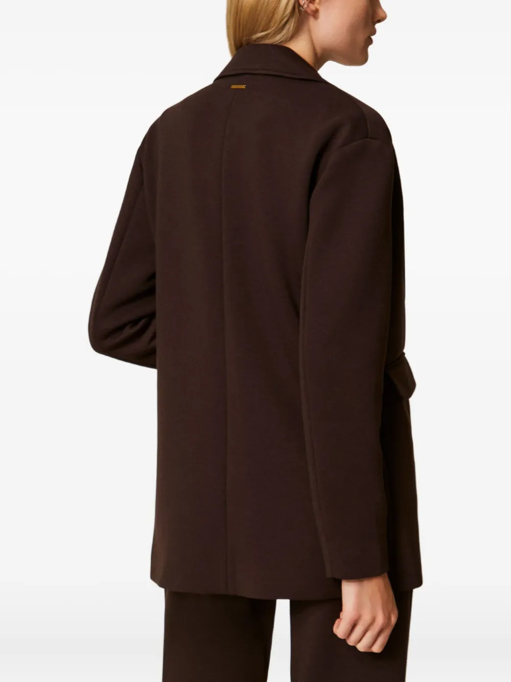 TWINSET Blazer met gekerfde revers en zakdetail Zwart