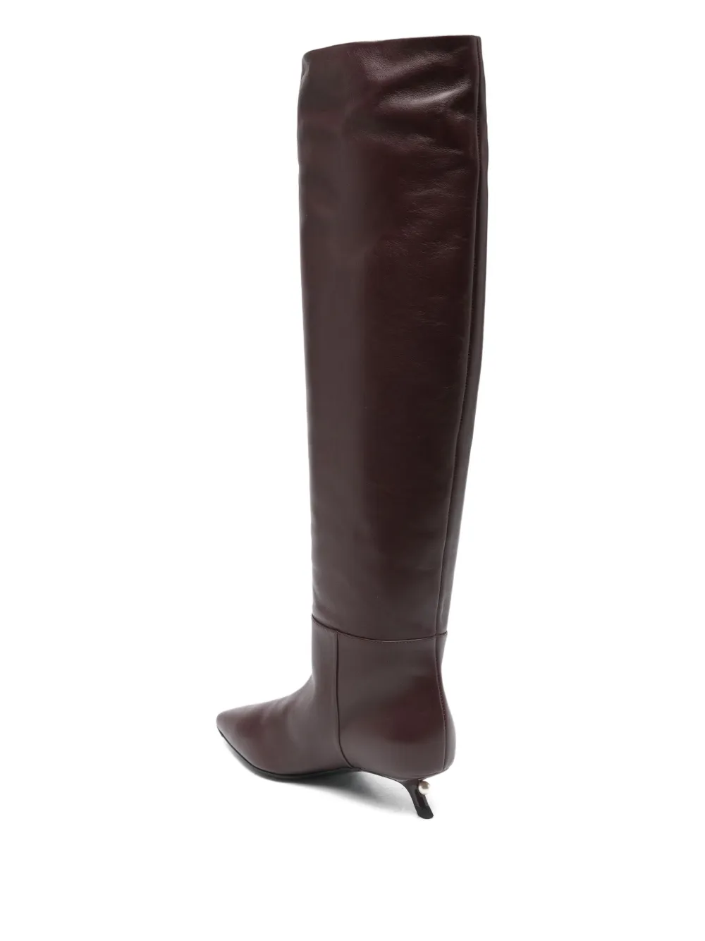 Alevì 35mm leather knee-high boots Red