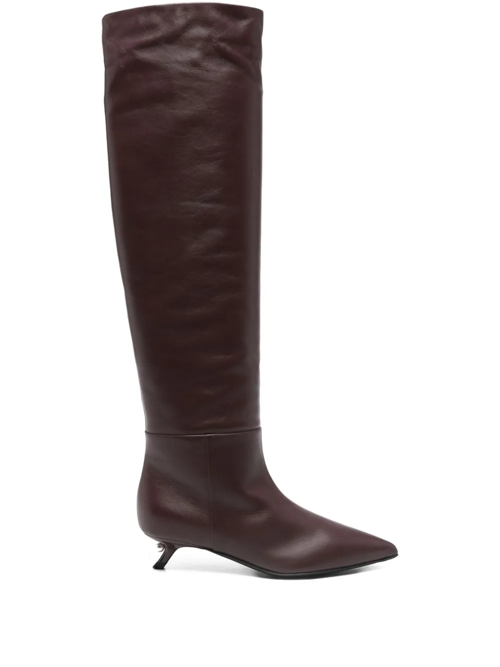 Alevì 35mm leather knee-high boots Red