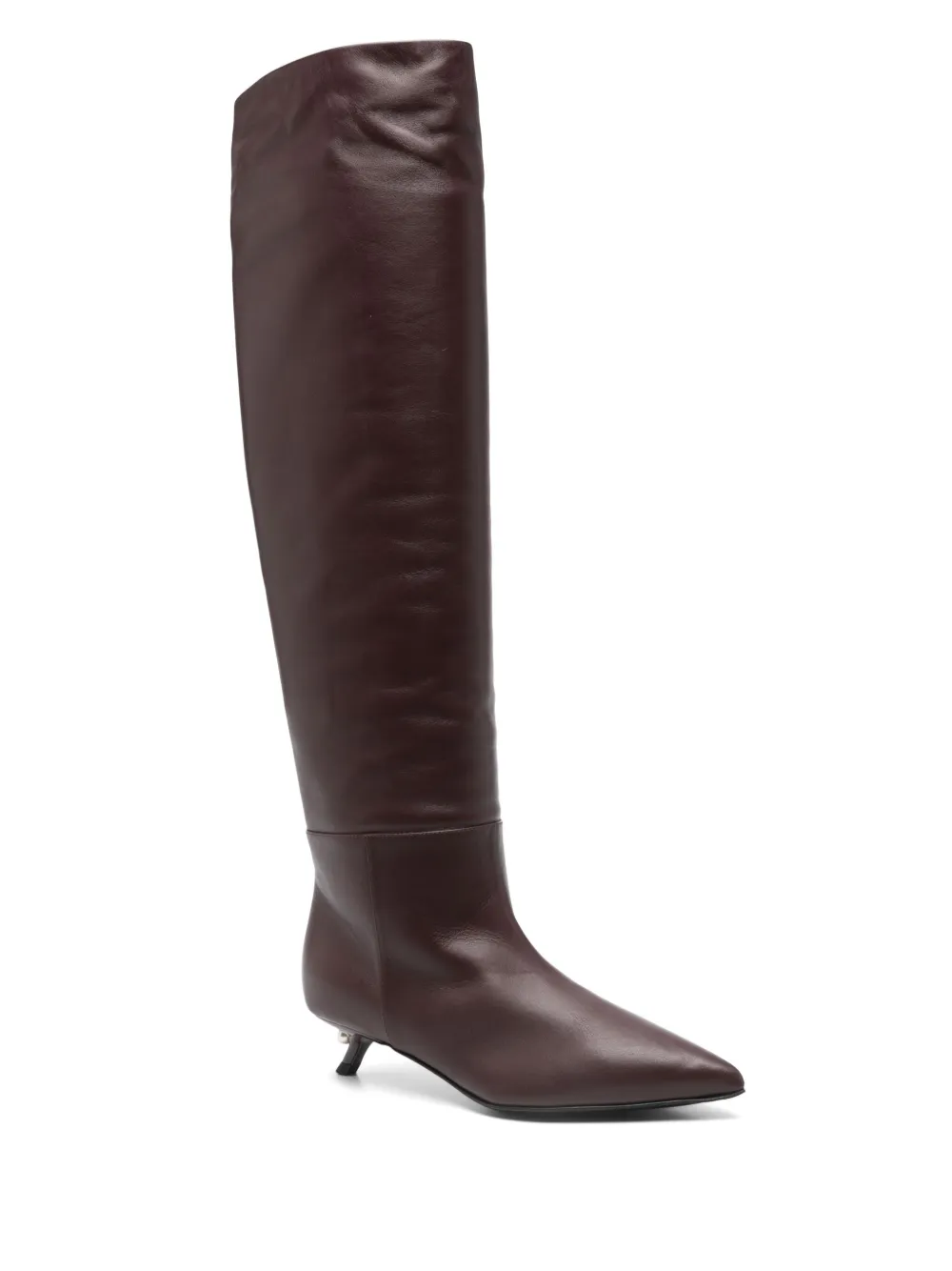 Alevì 35mm leather knee-high boots Red