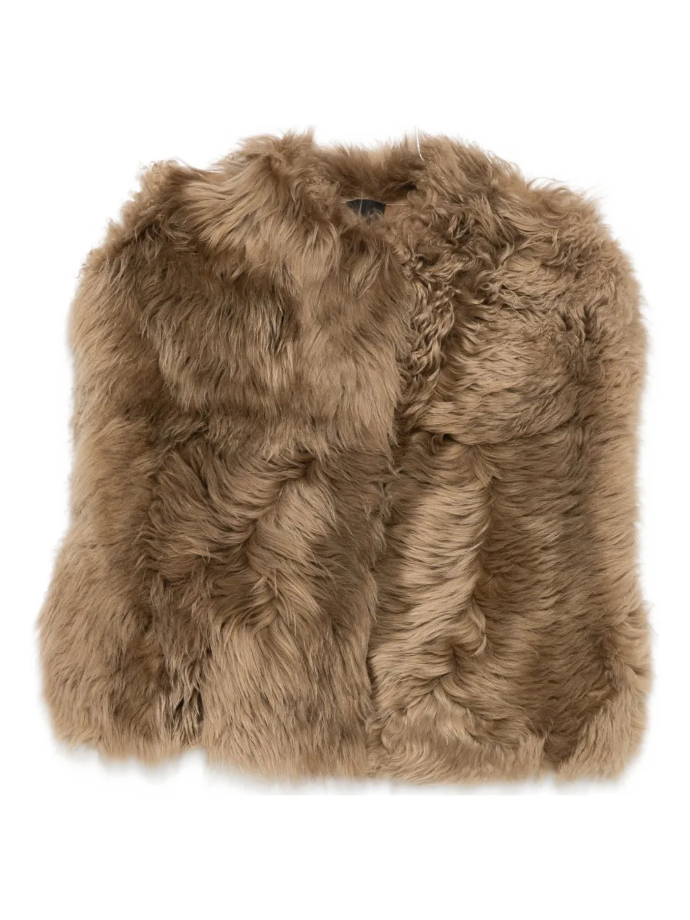 Blancha Shearling Gilet In Brown