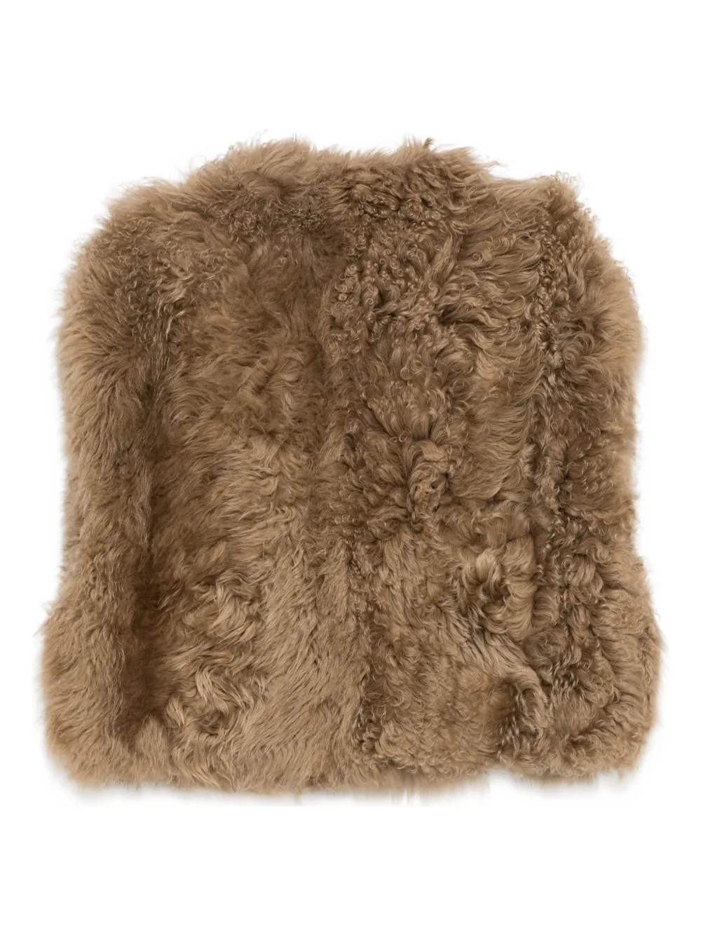 Blancha Shearling Gilet In Brown
