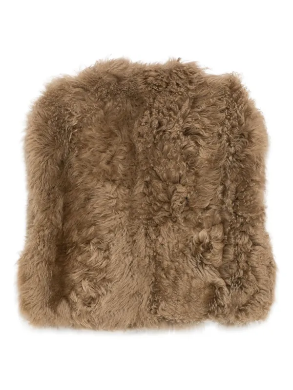 BLANCHA ブラウン毛皮ベスト BLANCHA ブラウン毛皮ベスト BLANCHA ブラウン毛皮ベスト Blancha