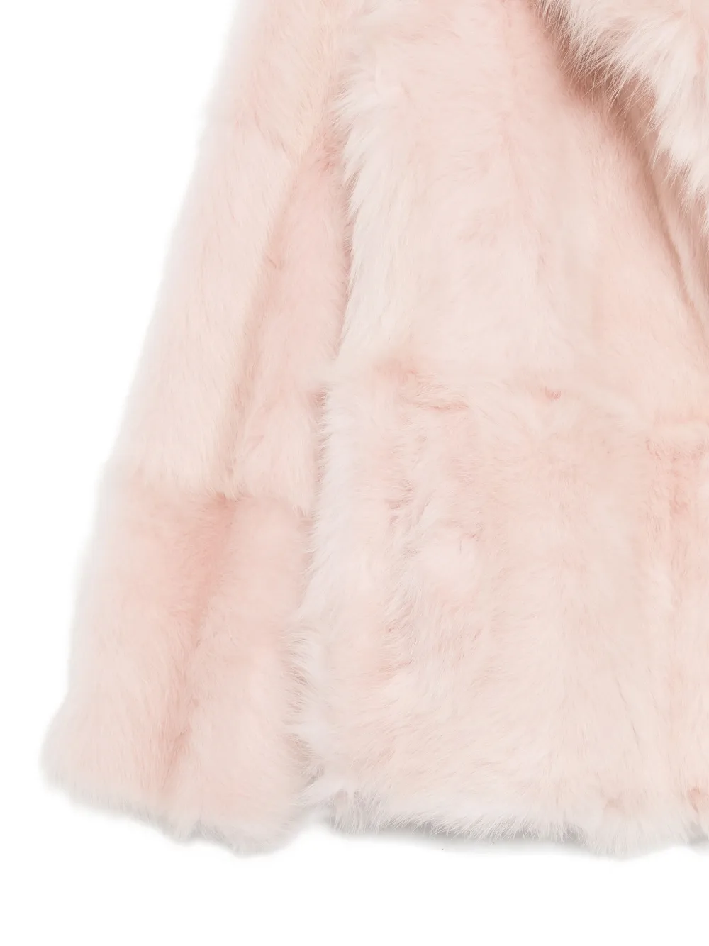 Blancha Notched-lapels Shearling Jacket In Pink