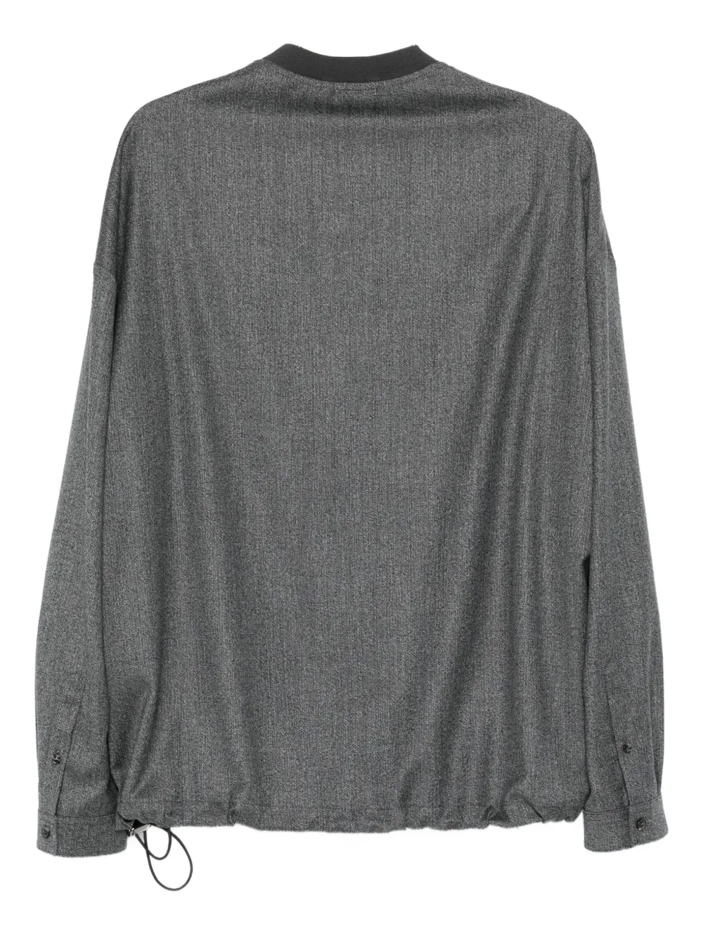 Giorgio Armani drawstring pocket wool sweathsirt - Grijs