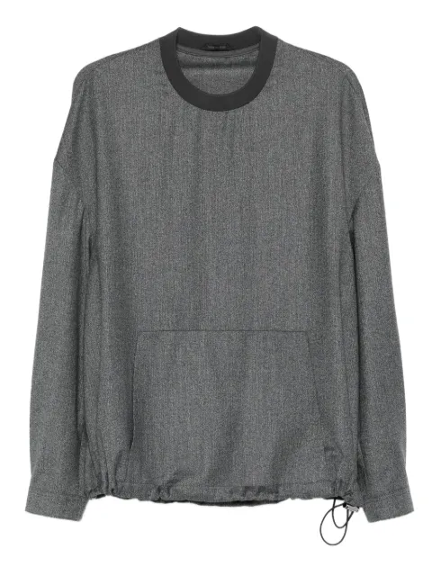 Giorgio Armani drawstring pocket wool sweatshirt