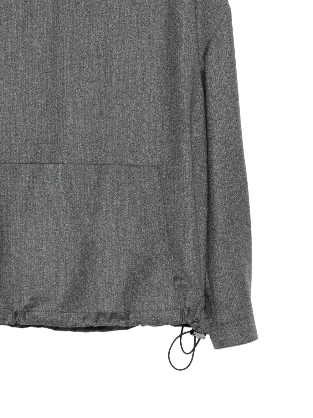 Giorgio Armani drawstring pocket wool sweathsirt Grijs