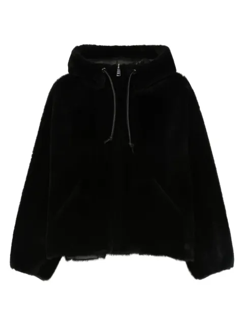 Blancha manteau en peau de mouton à capuche