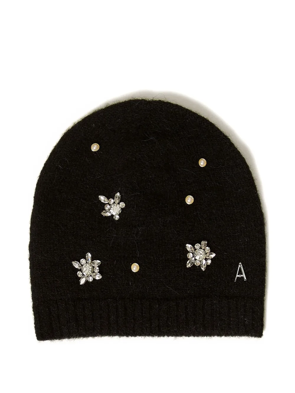 TWINSET Berretto in maglia con decorazione - Nero