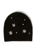 TWINSET embellished knitted beanie hat - Black