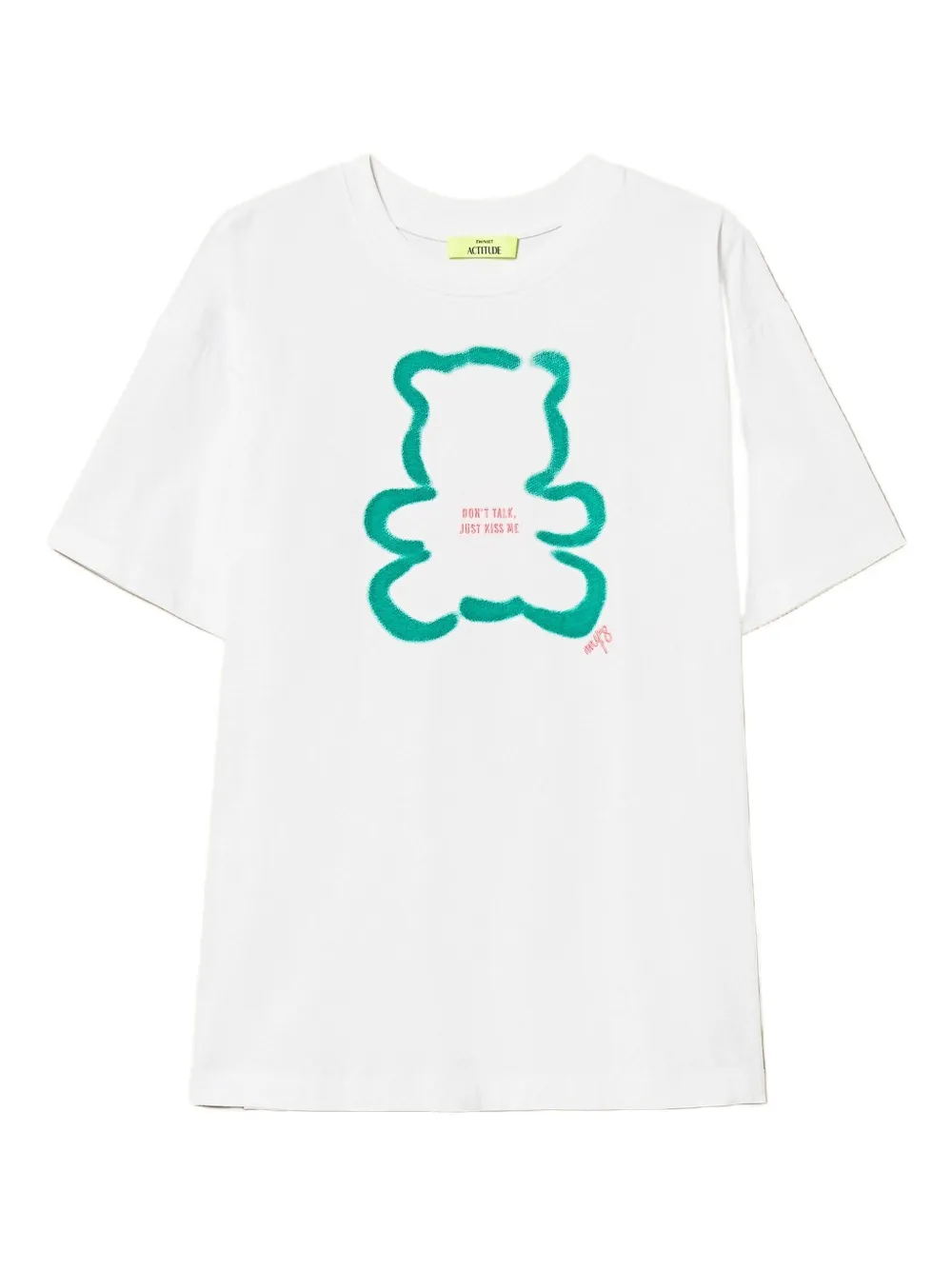 TWINSET teddy-print cotton T-shirt | White | Image 1