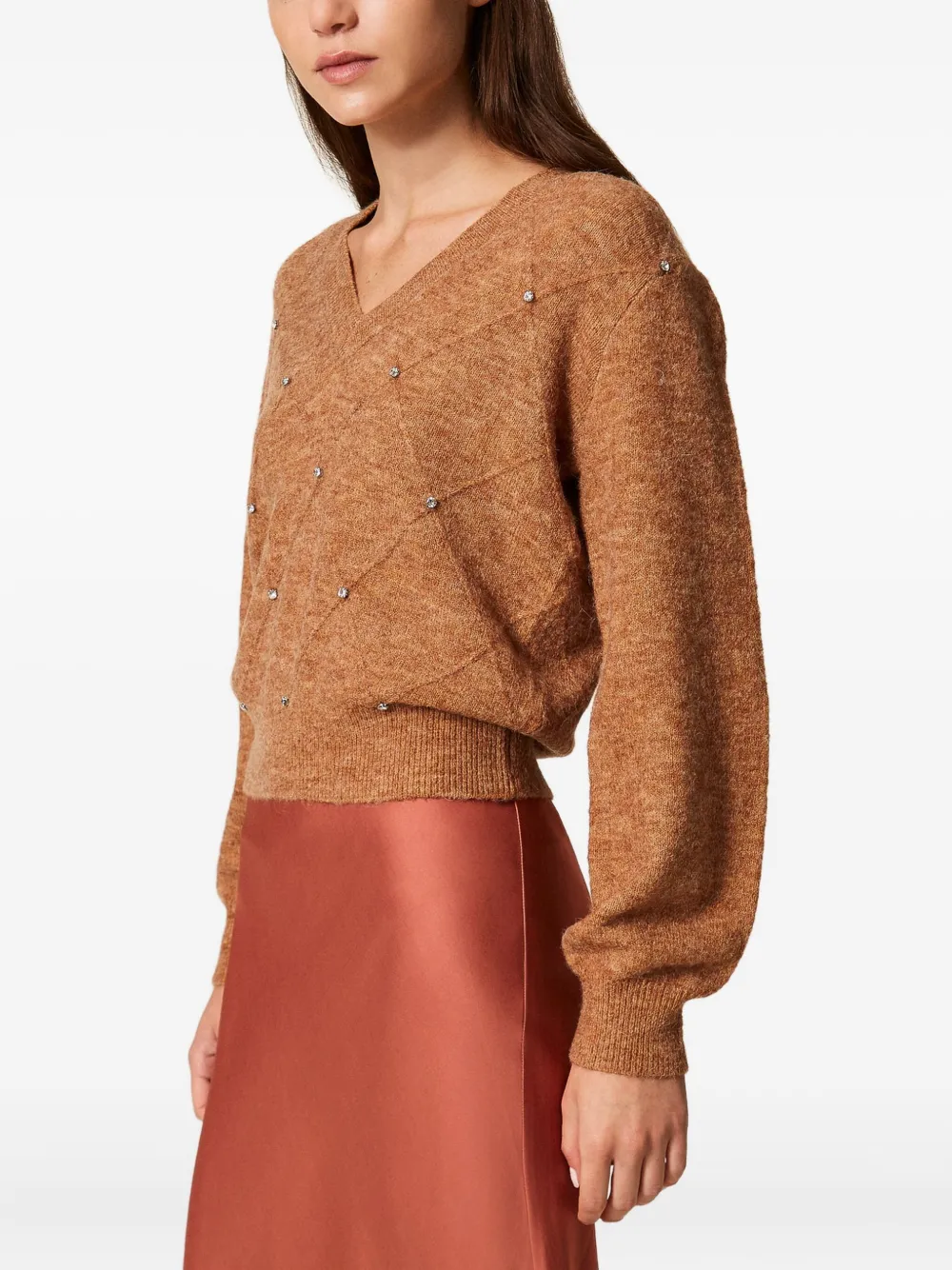 TWINSET Trui met V-hals Bruin