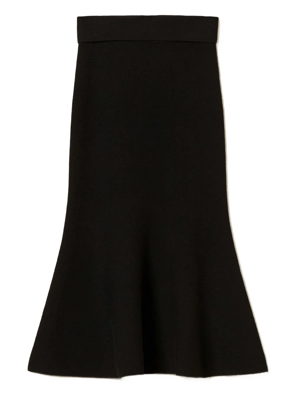 TWINSET Gebreide flared midi-rok Zwart