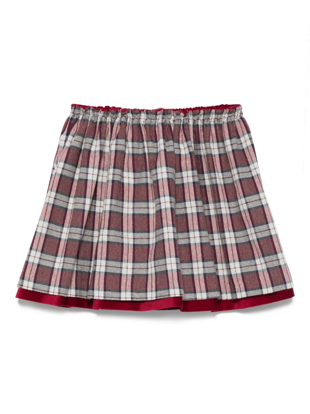 Mariella Ferrari Geruite rok met elastische taille Rood