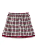 Mariella Ferrari checked elasticated-waist skirt - Red