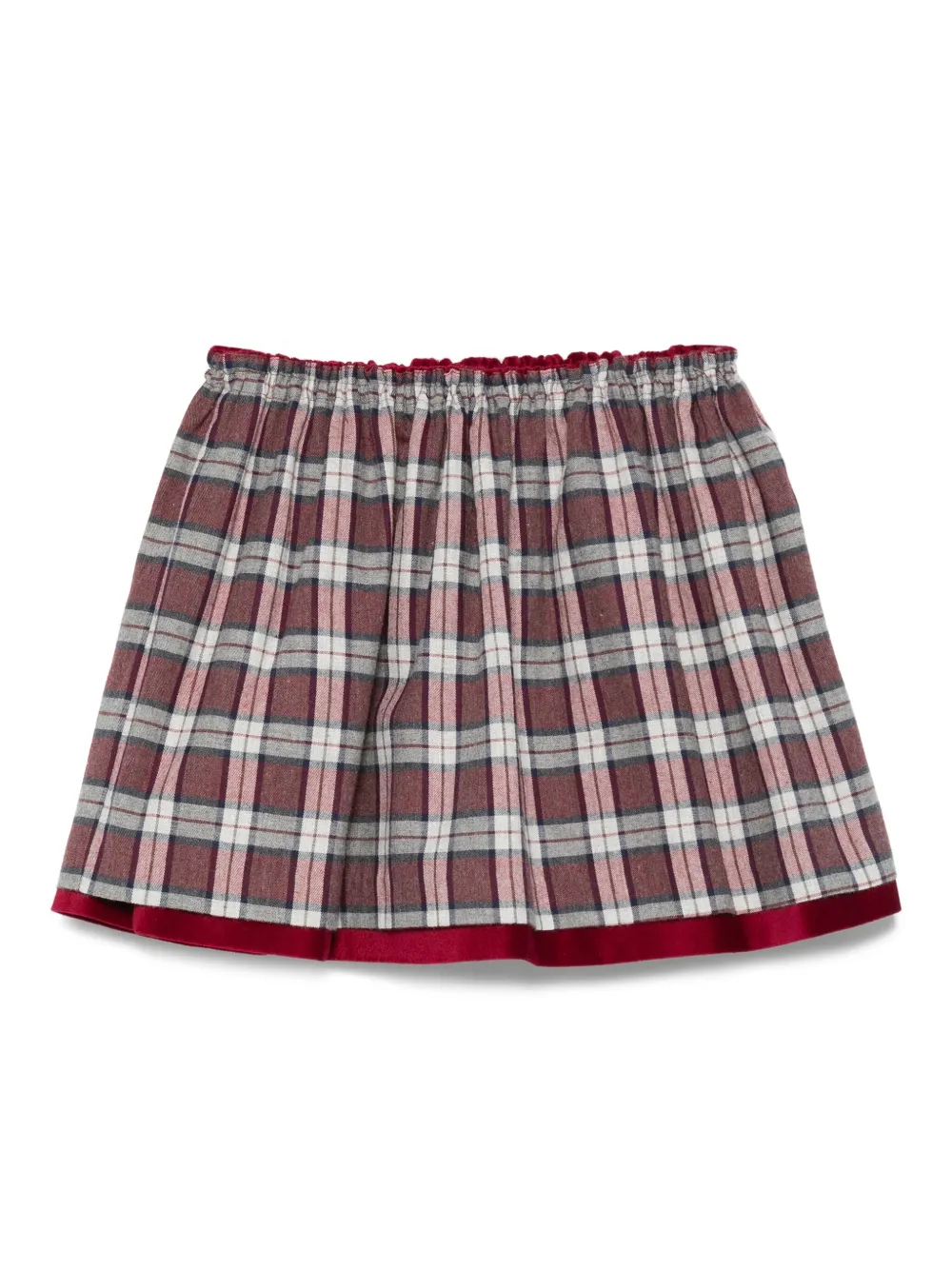 Mariella Ferrari Geruite rok met elastische taille Rood