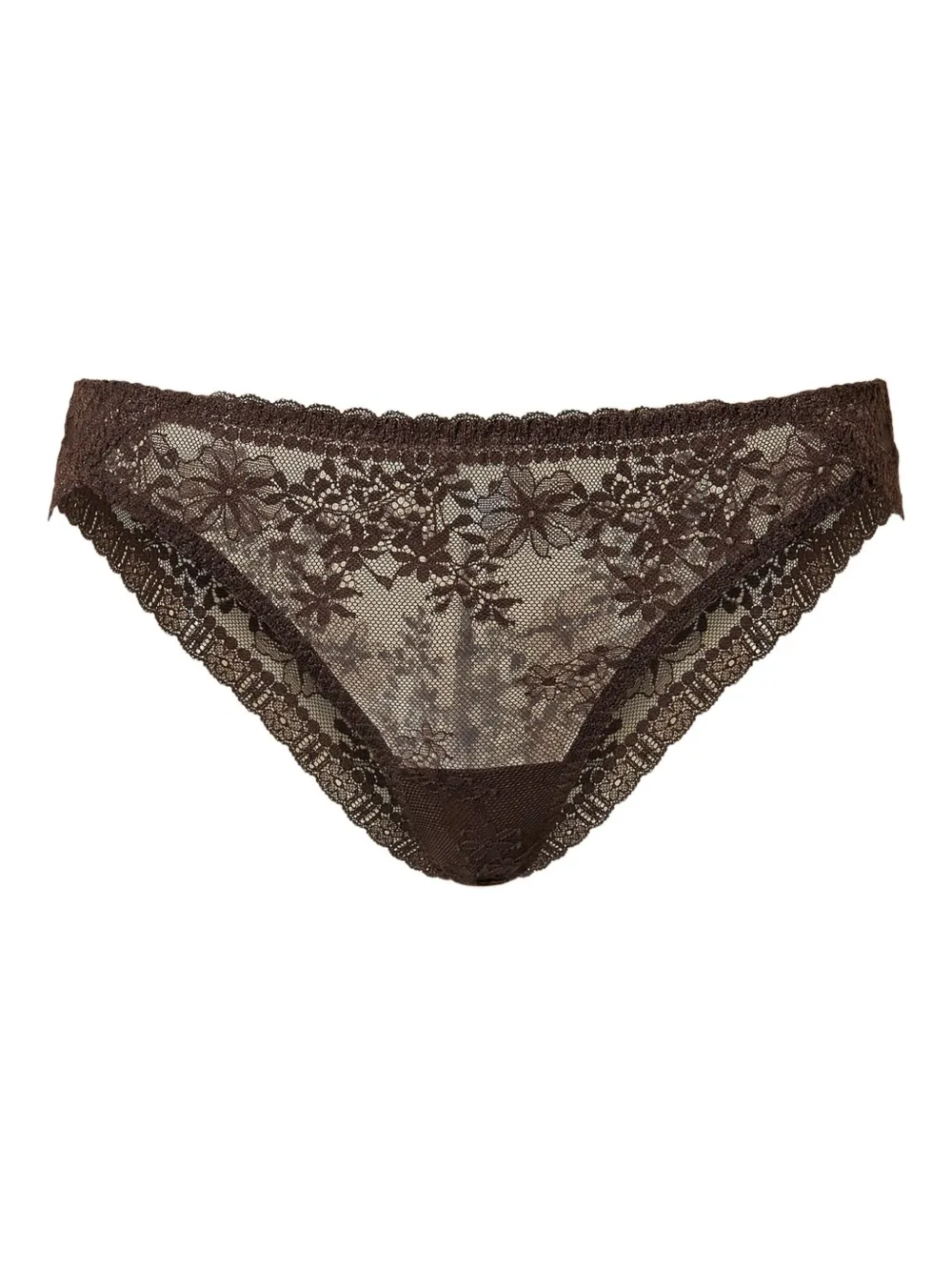 Twinset Lace Briefs In Brown
