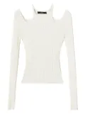 TWINSET cut-out ribbed sweater - Neutrals