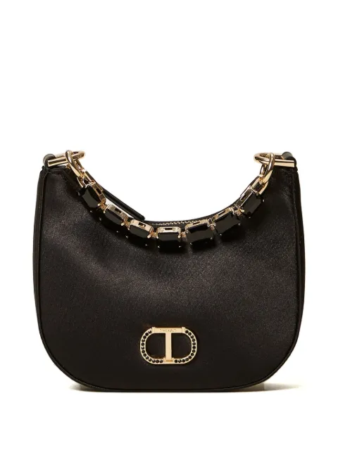 TWINSET jewel-embellished crescent-shaped mini bag