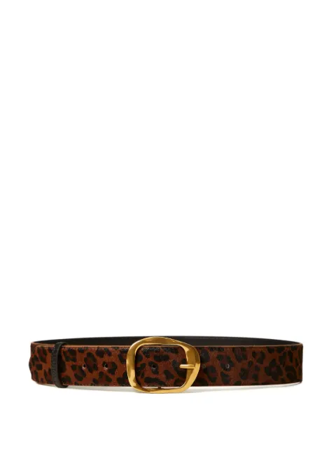TWINSET leopard-print leather belt