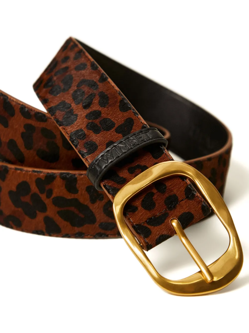 TWINSET Riem met luipaardprint Bruin