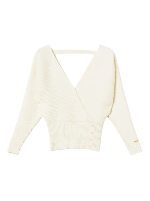TWINSET rib-knit cross-front sweater 