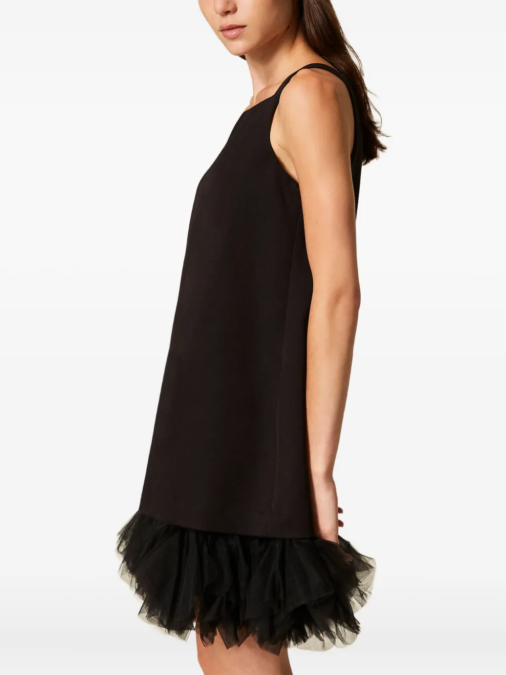 TWINSET Tulen mini-jurk - Zwart