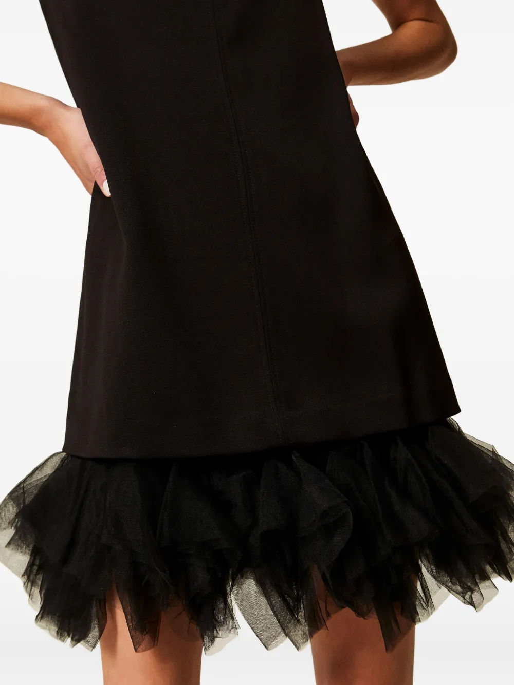 TWINSET Tulen mini-jurk Zwart