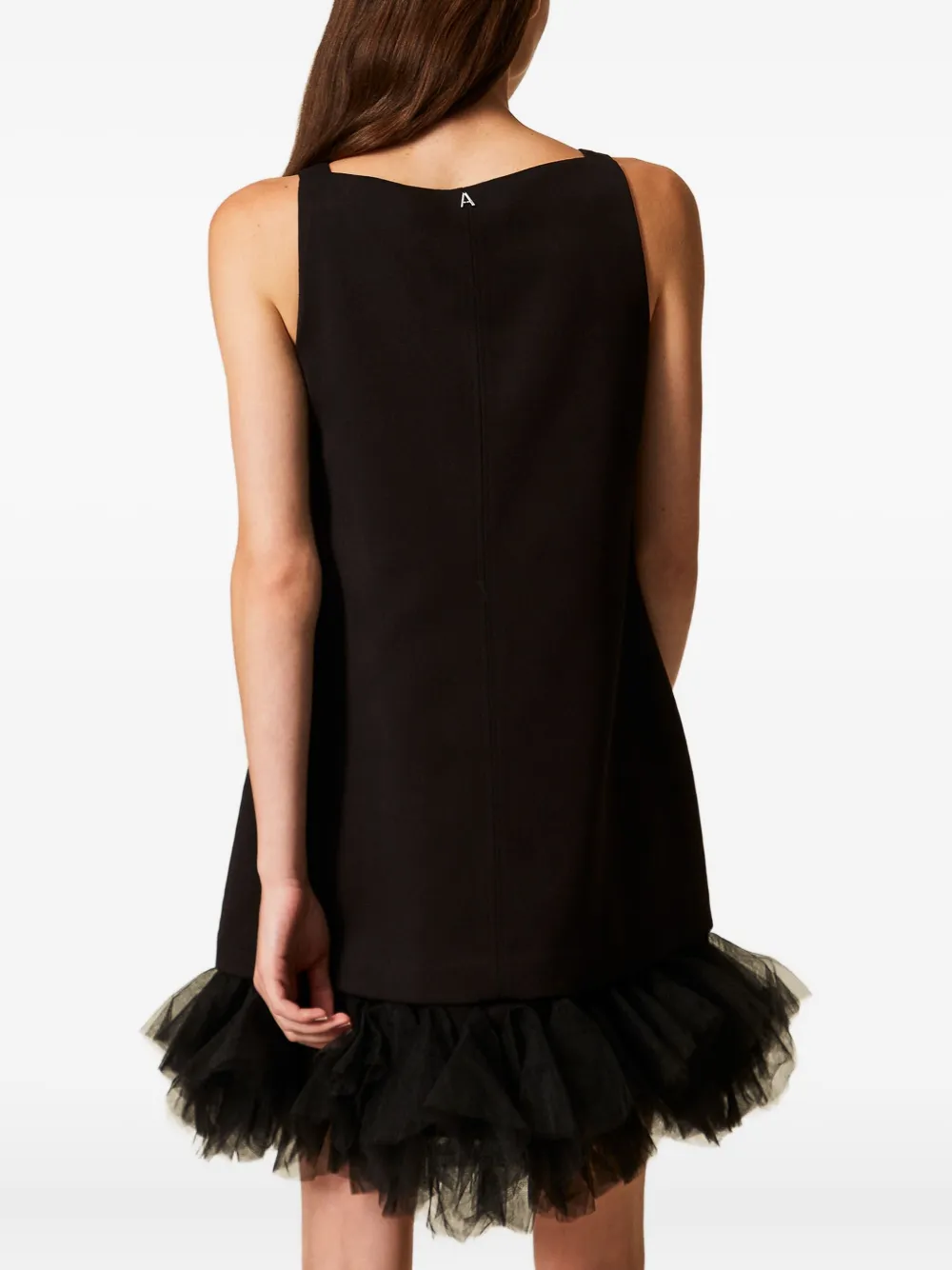 TWINSET Tulen mini-jurk Zwart