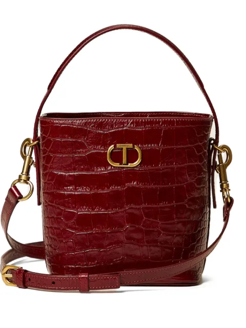 TWINSET crocodile-effect bucket bag