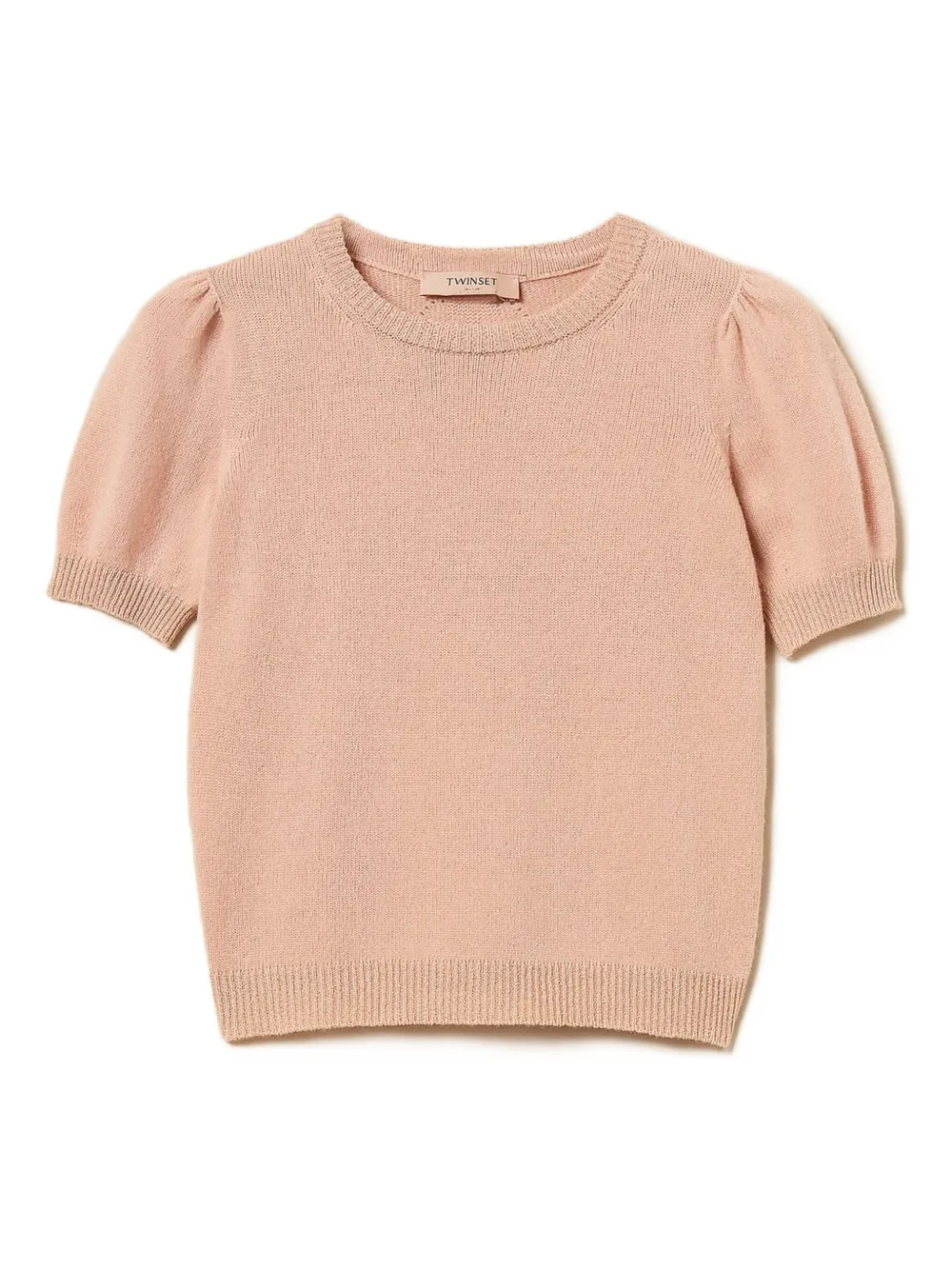 Twinset Puff-sleeve Sweater In Gold