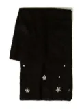 TWINSET crystal-embellished knitted scarf - Black