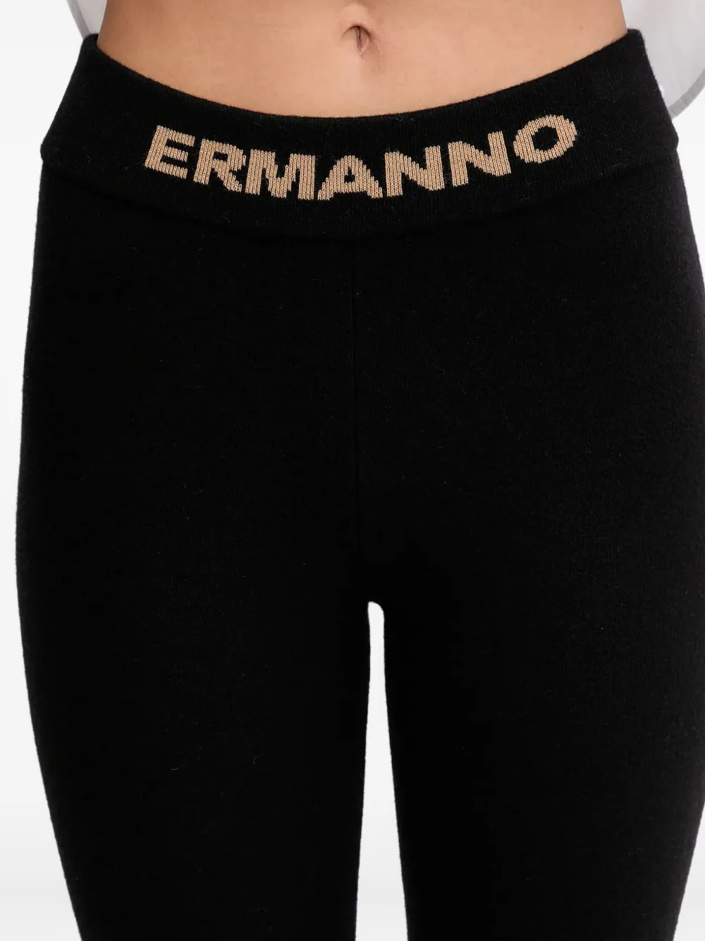 Ermanno Scervino Legging met logoband Zwart