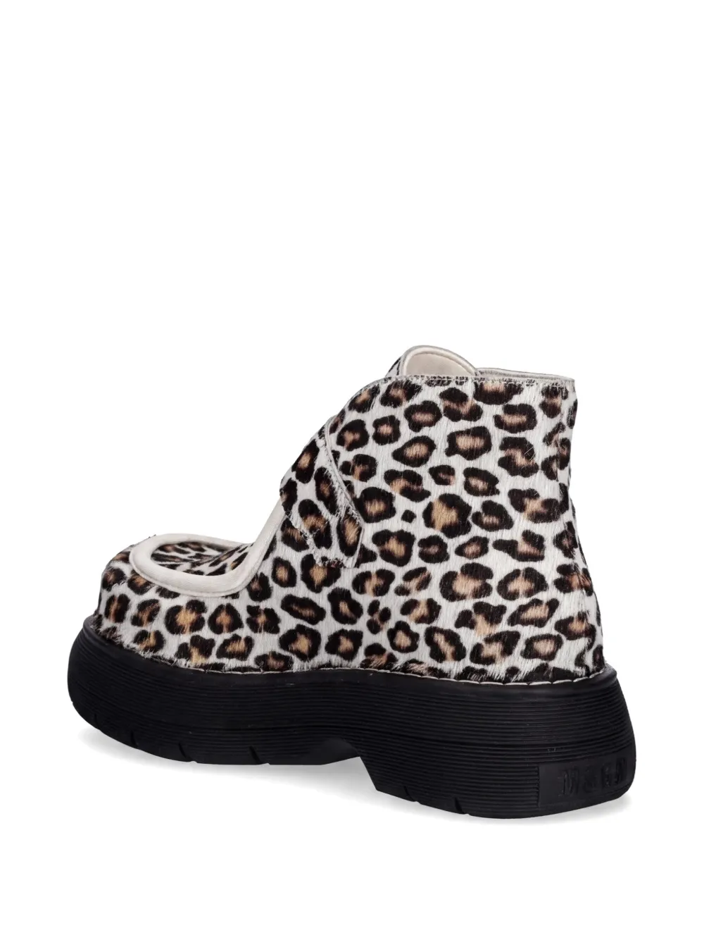 MSGM Laarzen met luipaardprint en gesp Beige
