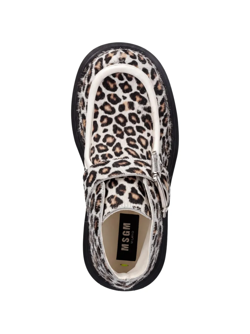 MSGM Laarzen met luipaardprint en gesp Beige