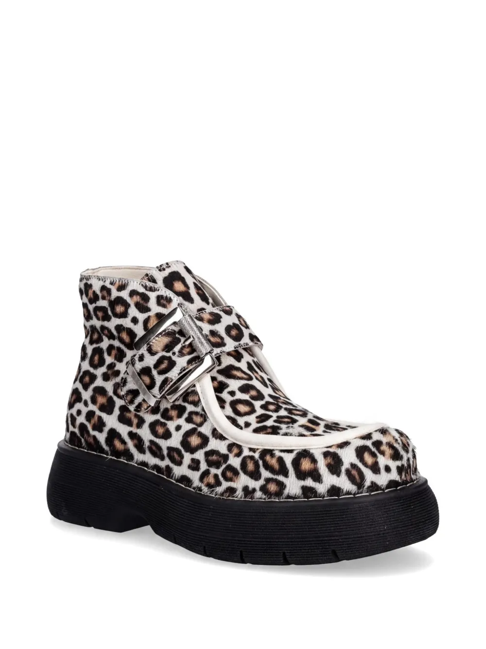MSGM Laarzen met luipaardprint en gesp Beige