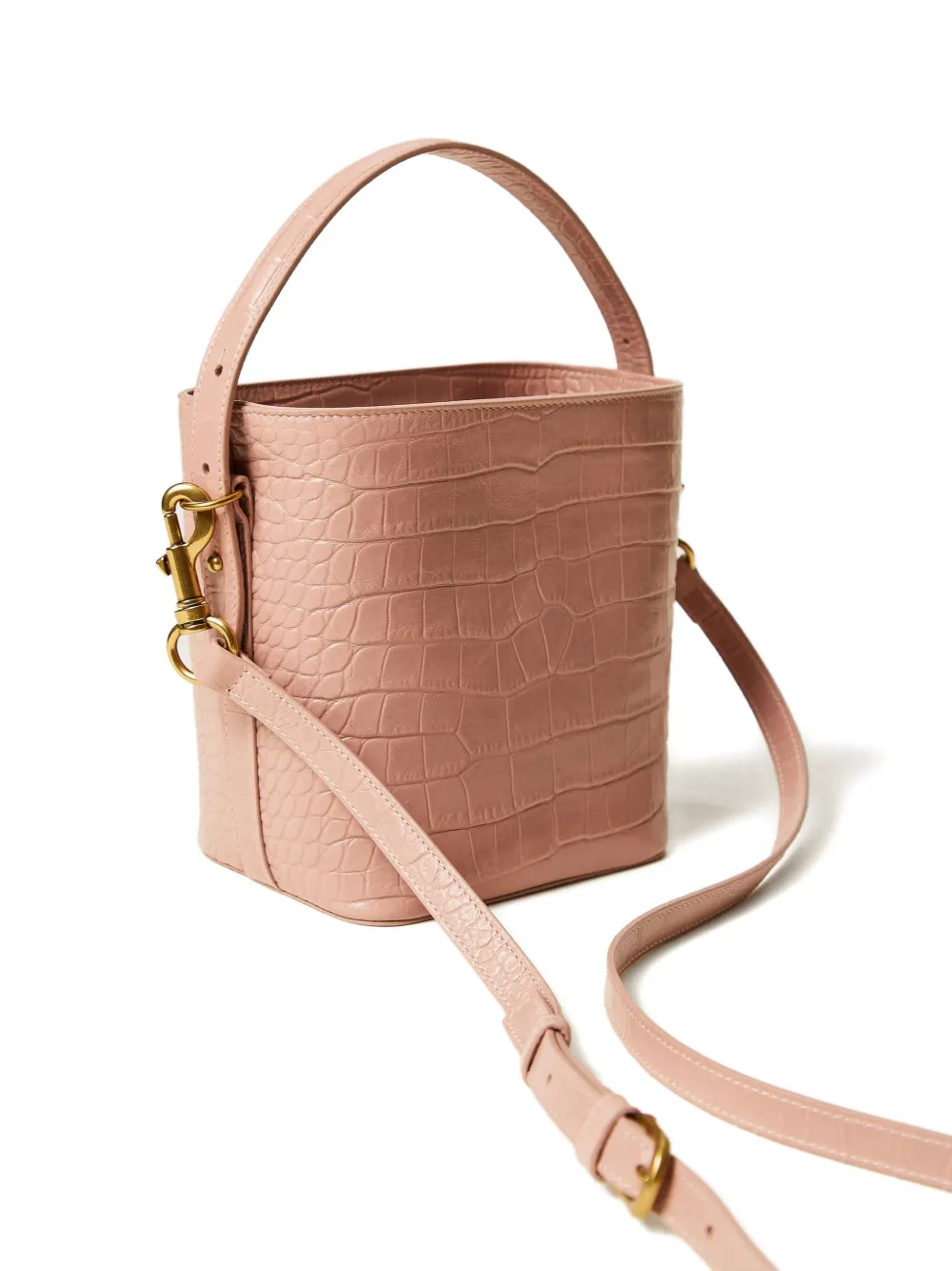 TWINSET Bucket-tas met krokodillen-reliëf Roze