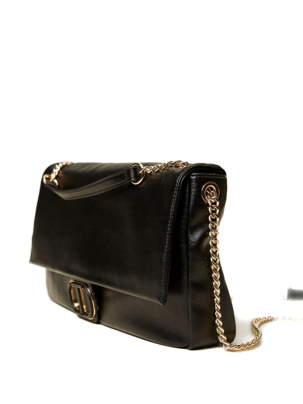 TWINSET chain logo-plaque shoulder bag - Zwart