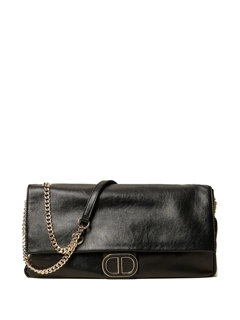 TWINSET chain logo-plaque shoulder bag - Nero