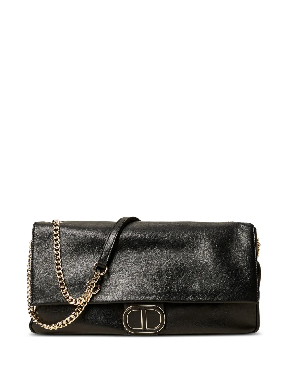 TWINSET chain logo-plaque shoulder bag - Nero
