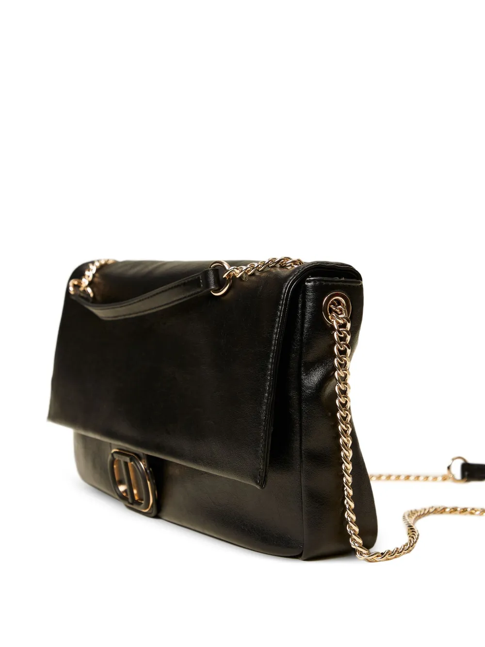 TWINSET Schoudertas met logoplakkaat en ketting Zwart