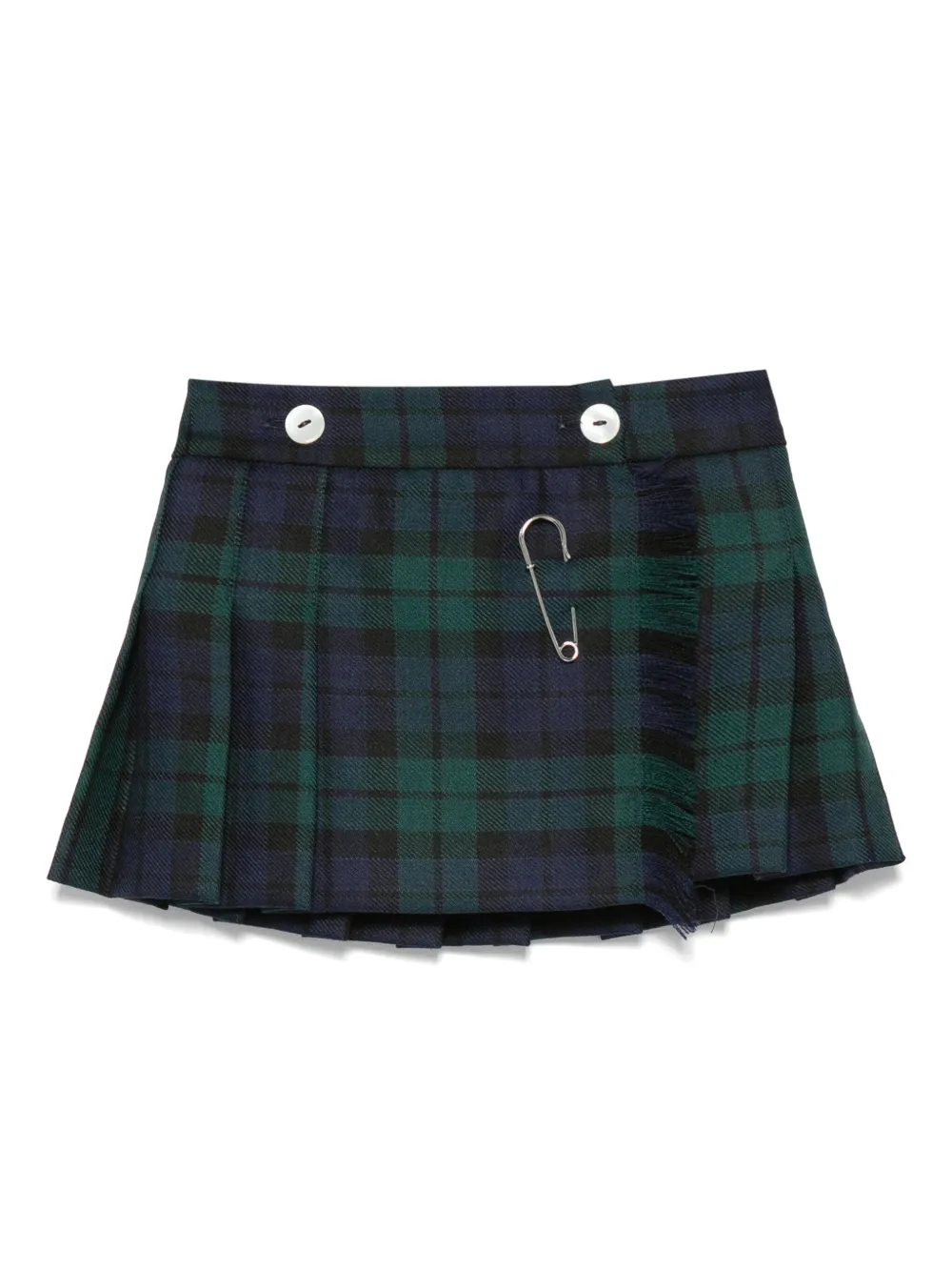 Mariella Ferrari pleated plaid skirt | Blue | Image 1
