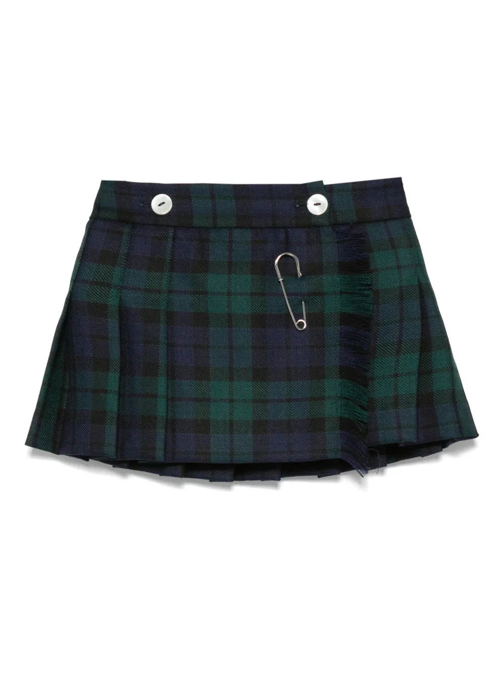 Mariella Ferrari pleated plaid skirt - Blauw