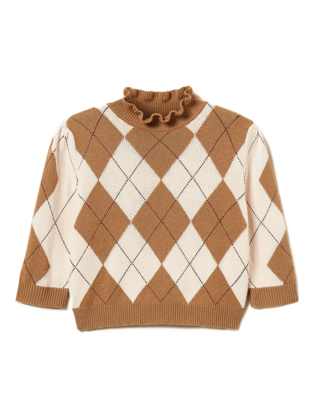 TWINSET Maglione con ruches - Marrone
